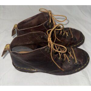 VINTAGE Dr Martens Boots Mens Size 8 Brown Leather Unisex 8088 Chukka Lace Up